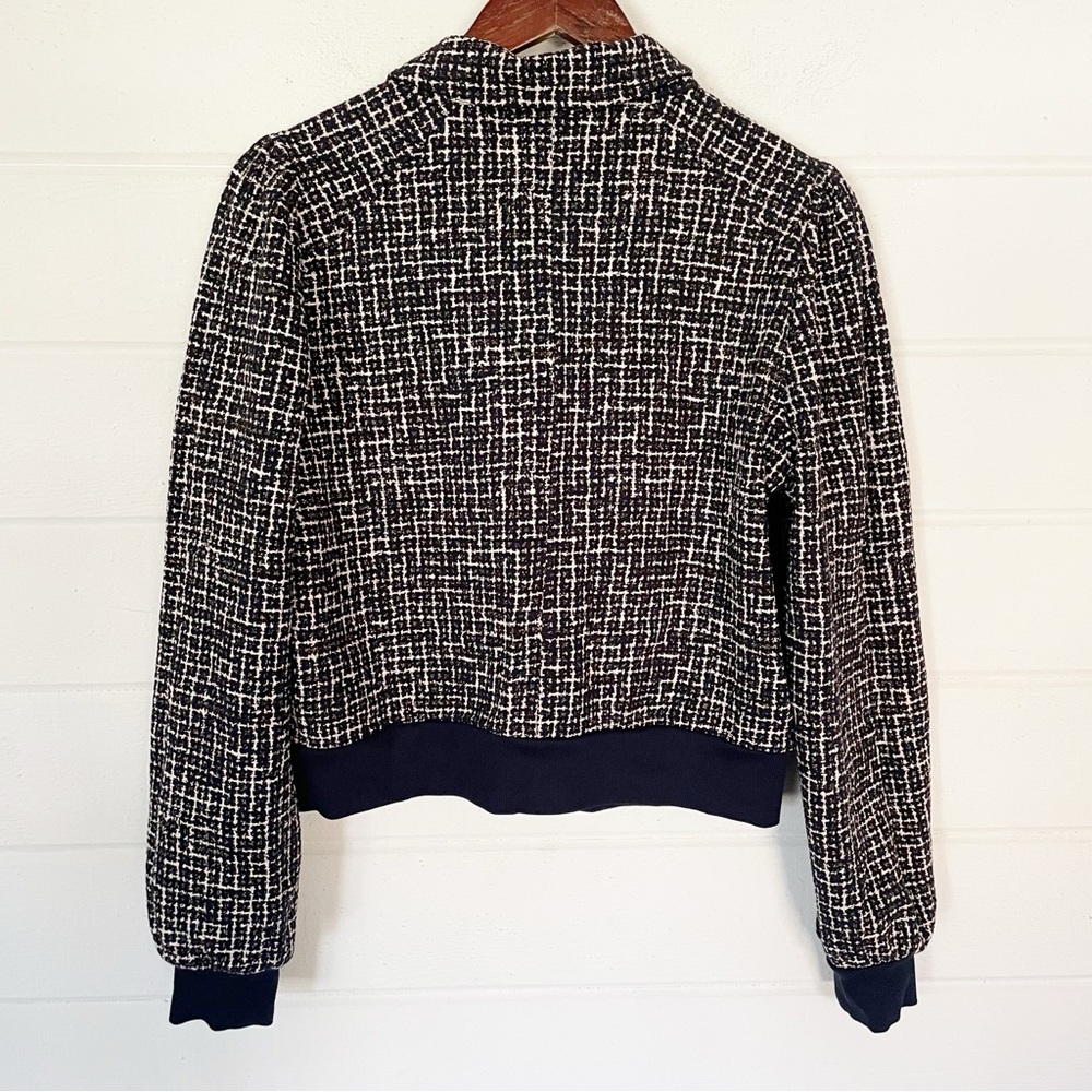 Me+Em Ponte Jacquard Rib Trim Textured Ponte Jersey Jacket Size 12 - Picture 11 of 16